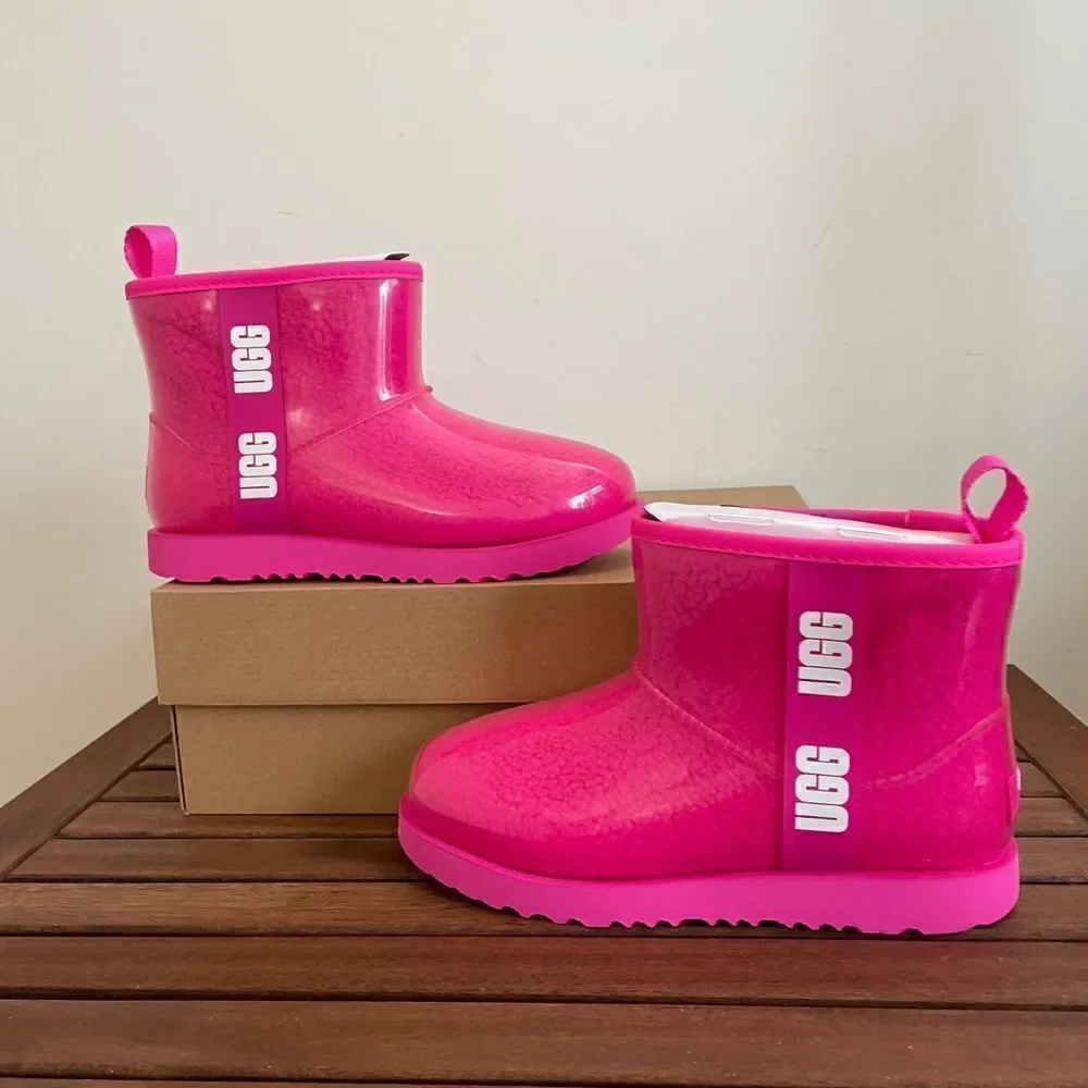 UGG Kids' Classic Clear Mini II Rock Rose USA Big Kid 6/UK 5/EU 38